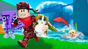 Получил ТОП Брейнротов с лаки Блоков в Escape Waves For Lucky Blocks Roblox !