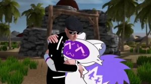 Обнялся с Чатти. (сделано нейросетью)