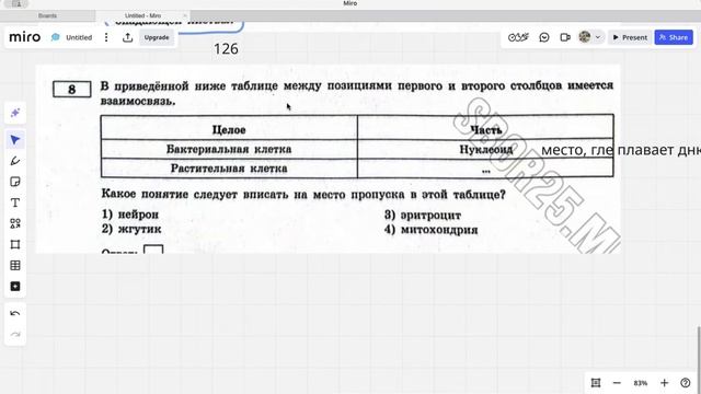 8 задание ОГЭ по биологии смотреть онлайн