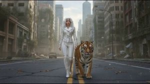 Барби в старом городе с тигром