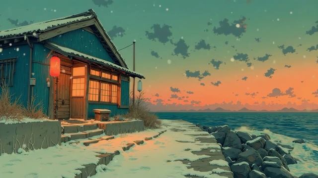 Снежный Морской LoFi Hiphop Chillhop Mix для Учебы, Сна, Работы Лофи музыка Lofi Music Lofi Live смотреть онлайн