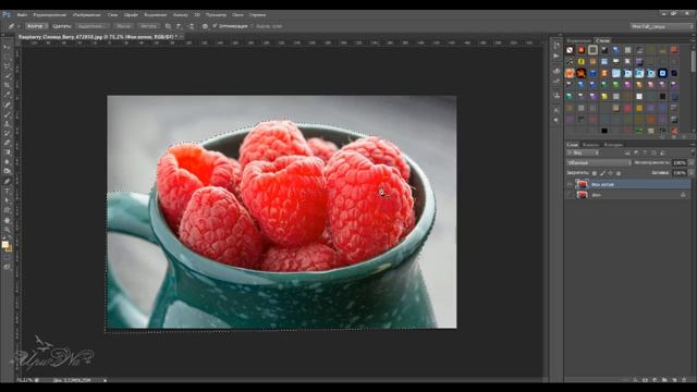 Урок № 3 от Ирины Выделяем чашку с малиной в Photoshop смотреть онлайн