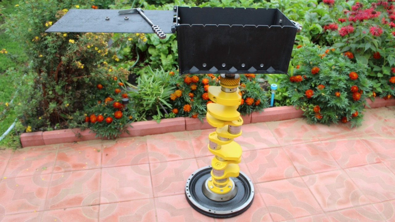 МАНГАЛ В СТИЛЕ ДВС! КРУТАЯ ИДЕЯ ИЗ СТАРЫХ АВТОЗАПЧАСТЕЙ! смотреть онлайн