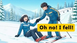 ПРОСТОЙ диалог на слух (A1-A2): На лыжах | Английский на слух 🎧