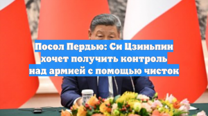 Посол Пердью: Си Цзиньпин хочет получить контроль над армией с помощью чисток