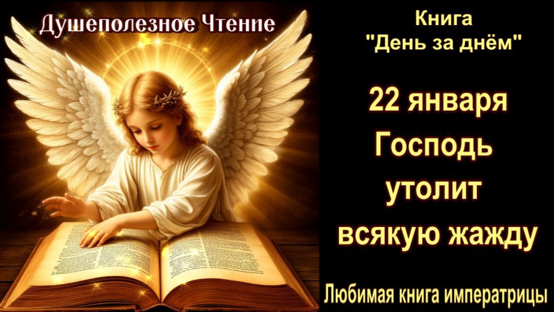 22 Января "Господь утолит всякую жажду" Книга "День за днем" смотреть онлайн