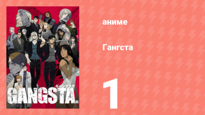 Гангста 1 серия (аниме-сериал, 2015)