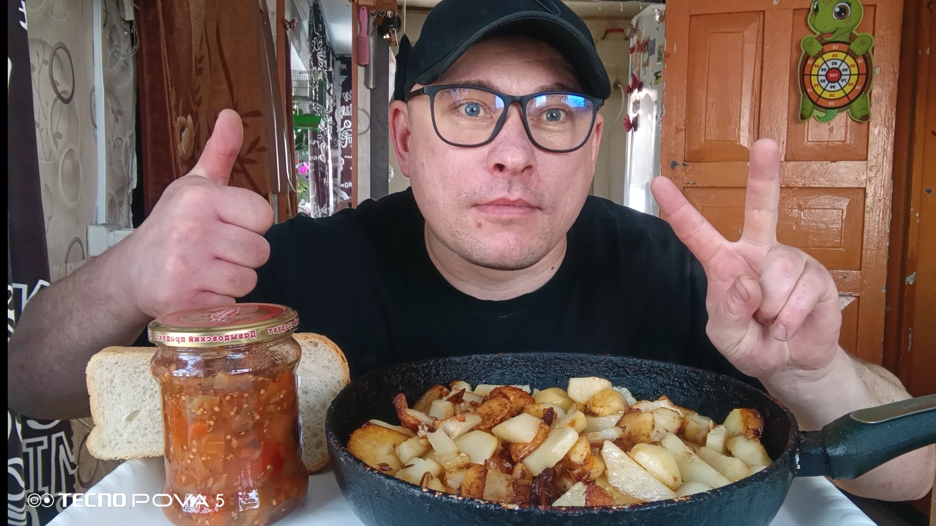 Мукбанг/обжорыч/вкусняшки/еданакамеру/Жареная картошка на сале/ смотреть онлайн