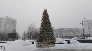 Ёлки скоро уберут..🫣Непогода в Москве. Метели,бураны...🌨️