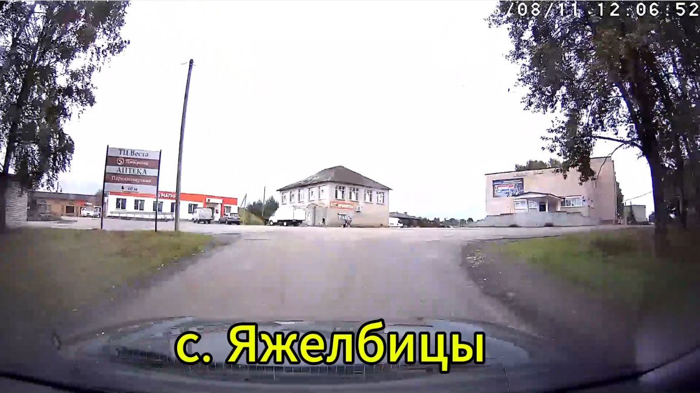 Яжелбицы из окна авто Валдайский район, Новгородская область смотреть онлайн