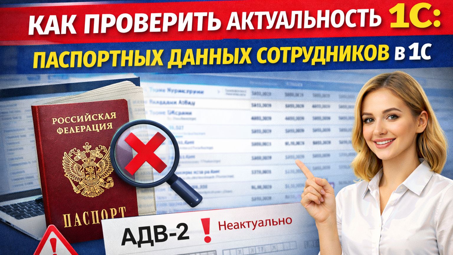 Как проверить актуальность паспортных данных сотрудников в 1С смотреть онлайн