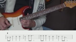 Beginner Blues in A(guitar solo,tab,backing track)