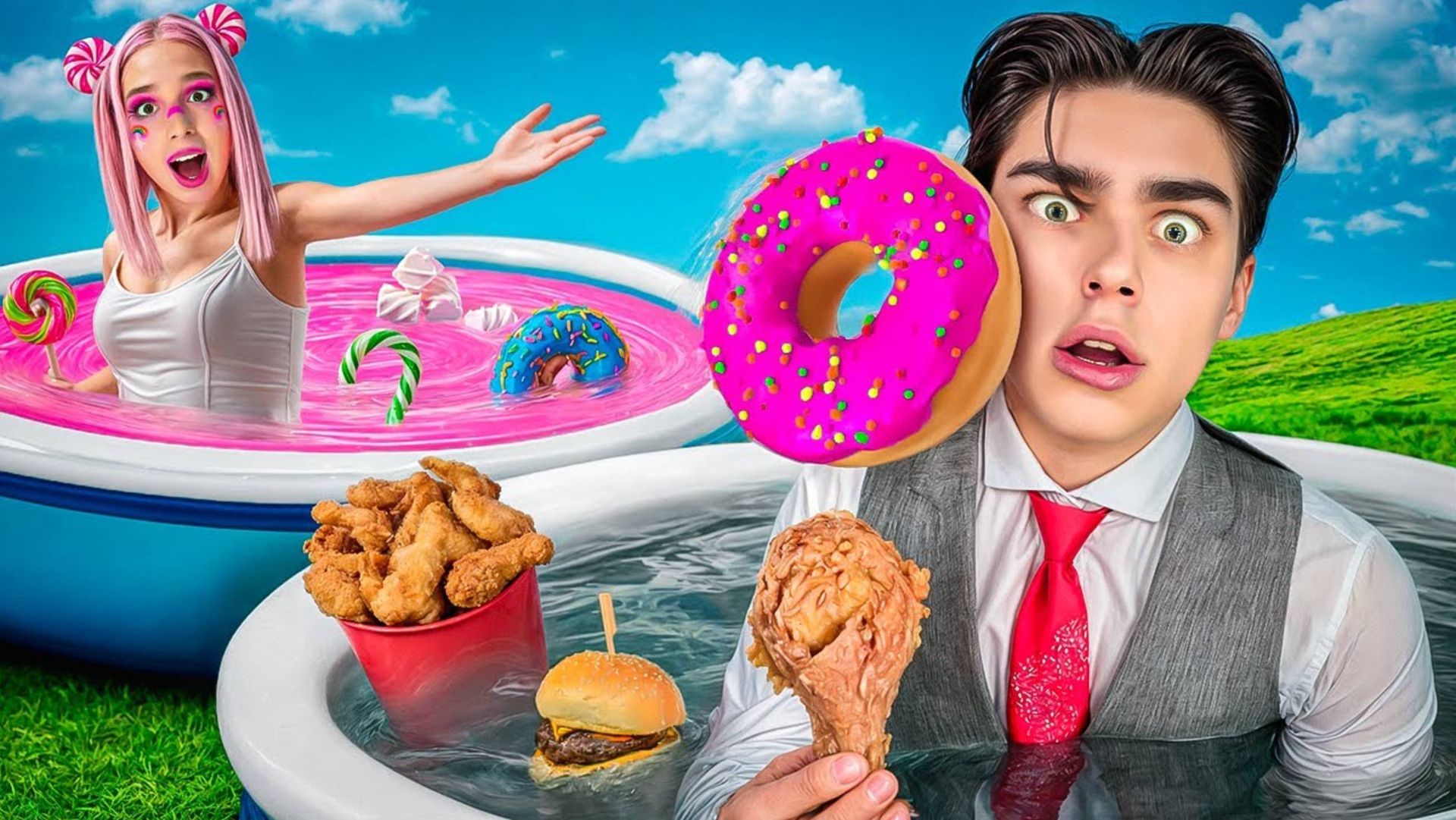 ВЛАД А4 - СЛАДКИЙ БАССЕЙН vs СОЛЕНЫЙ БАССЕЙН ! смотреть онлайн