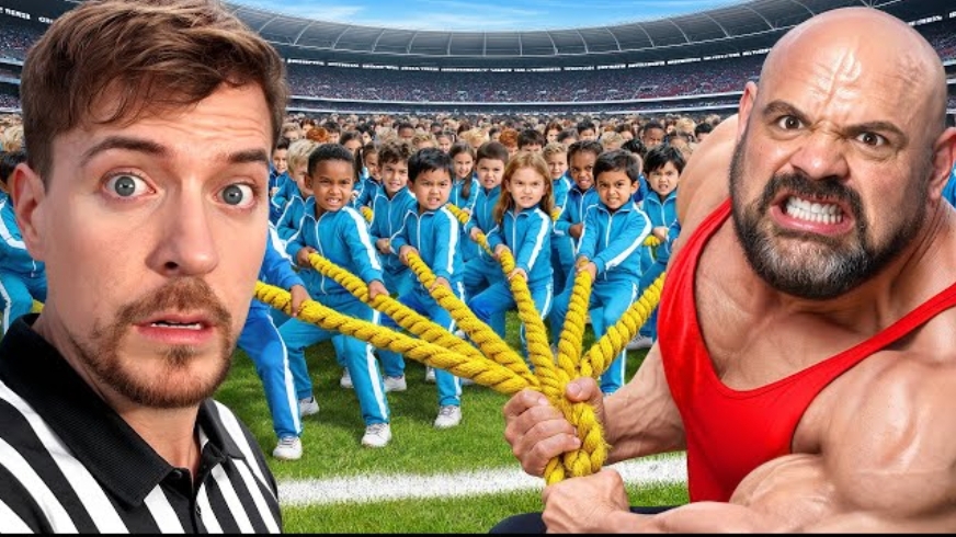 100 детей против самого сильного мужчины. Мистер Бист. смотреть онлайн