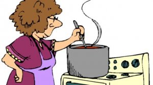 Готовлю себе суп на ужин.