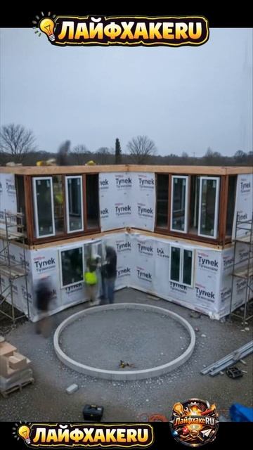X-образный контейнер для дома Таймлапс _ Роскошный внутренний двор#ЛайфхакеRU смотреть онлайн