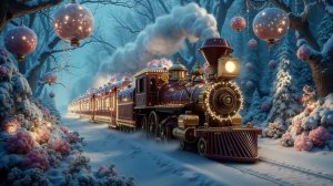 Волшебное Рождественское путишествие на поезде _ Музыка для зимней сказки