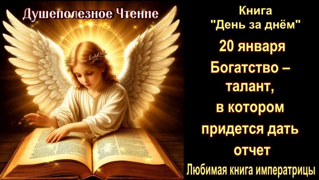 20 Января "Богатство – талант, в котором придется дать отчет" Книга "День за днем" смотреть онлайн