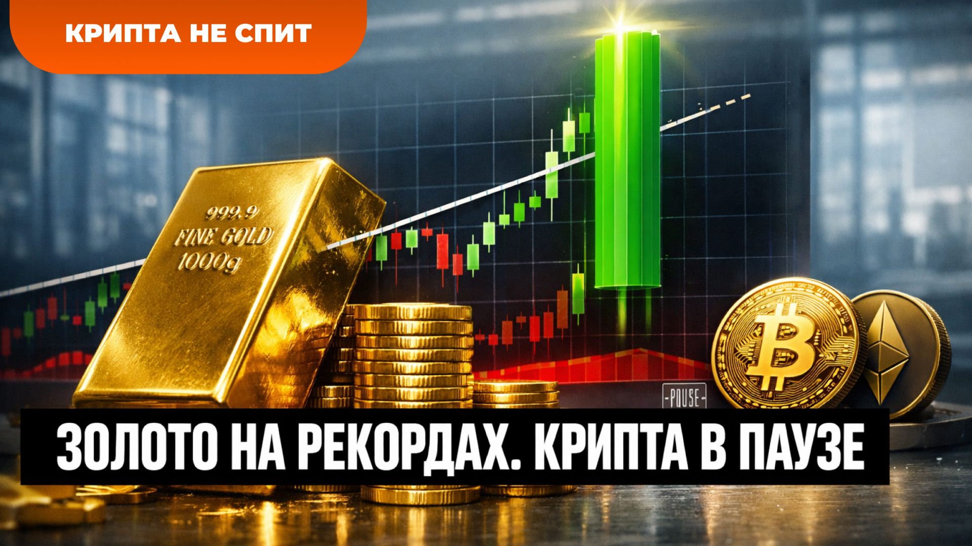 Золото на рекордах, крипта в паузе — что это значит смотреть онлайн