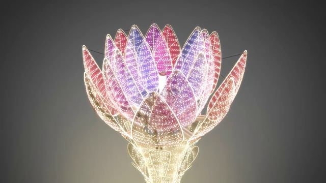 Арт-объект «Раскрывающийся цветок» смотреть онлайн