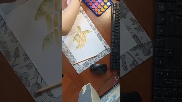 рисуем черепаху с рыбами. смотреть онлайн