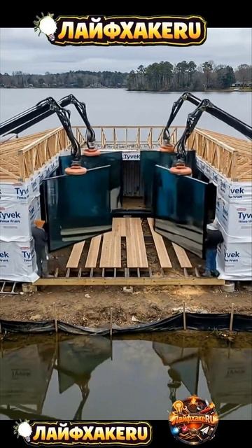 РЫСТЫЙ КОНТЕЙНЕР к РОСКОШНОМУ ДОМУ ОЗЕРО (рама до отделки#ЛайфхакеRU смотреть онлайн