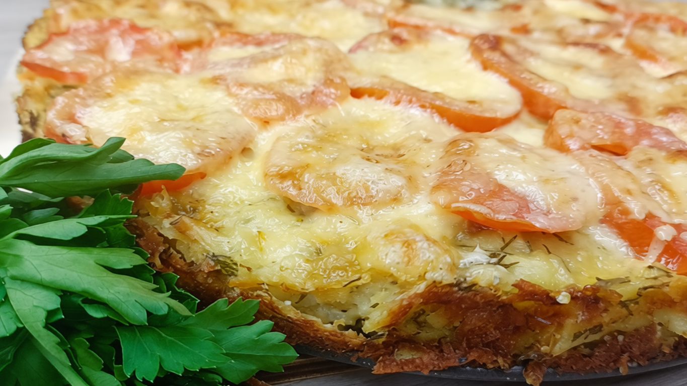 🥔 Запеканка - пицца картофельная за 5 минут! Хрустящая основа без дрожжей. Простой рецепт на ура👍 смотреть онлайн