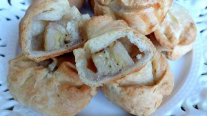 Песочное печенье с банановой начинкой. Тесто нейтральное.