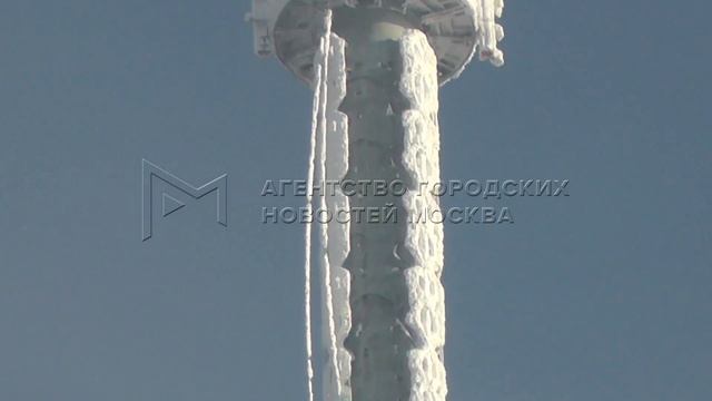 Останкинская телебашня обледенела смотреть онлайн