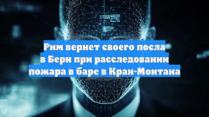 Рим вернет своего посла в Берн при расследовании пожара в баре в Кран-Монтана