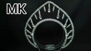 Как сделать хрустальный кокошник/Кокошник из бусин/ Русский кокошник Ободок/Кокошник  своими руками