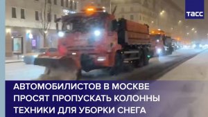 Автомобилистов в Москве просят пропускать колонны техники для уборки снега