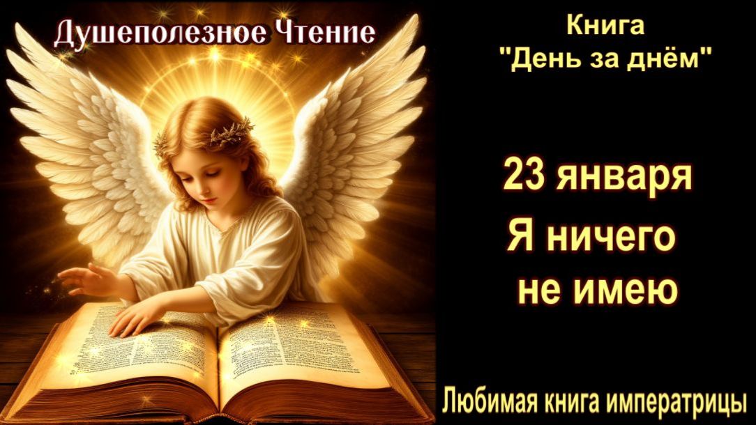 23 Января "Я ничего не имею" Книга "День за днем" смотреть онлайн