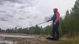 Ловля карася и плотвы на песчаном карьере, запустил рыбу в свой пруд.