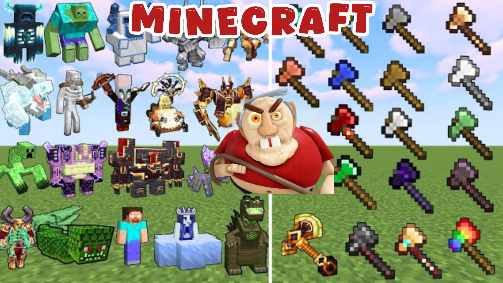 СУПЕР БОСЫ ПРОТИВ ТОПОРОВ В МАЙНКРАФТЕ смотреть онлайн