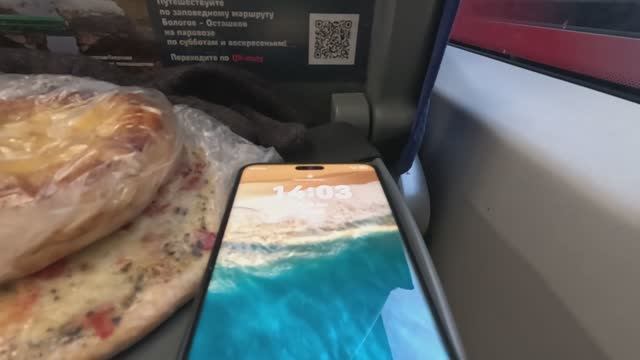 Жду кофе в поезде, но пока его нет. Едем в Завидово. Погода на улице -2 градуса, а в Норильске -34. смотреть онлайн