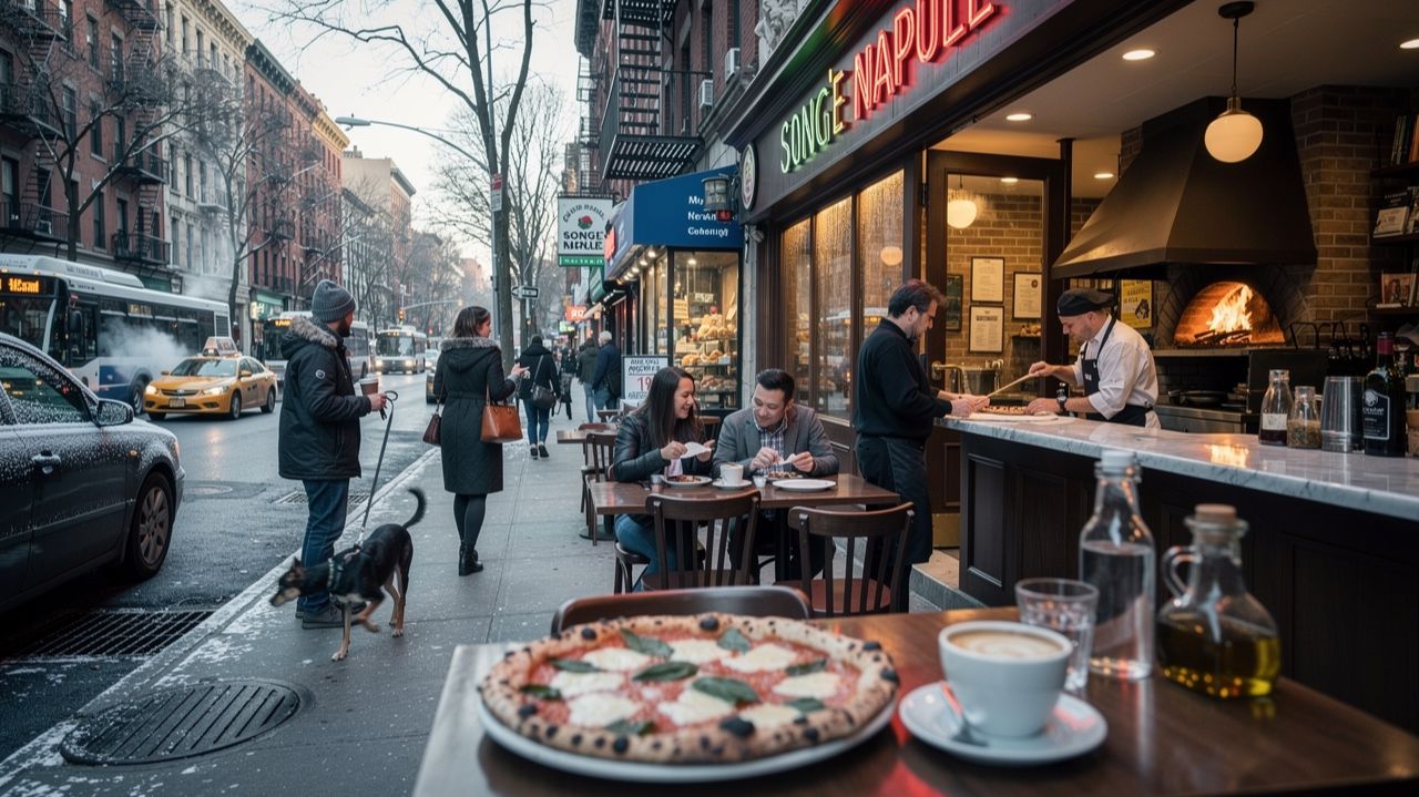Зимний Нью-Йорк Верхний Вест-Сайд прогулка и ужин в Song’e Napule 2026 ❄️ смотреть онлайн