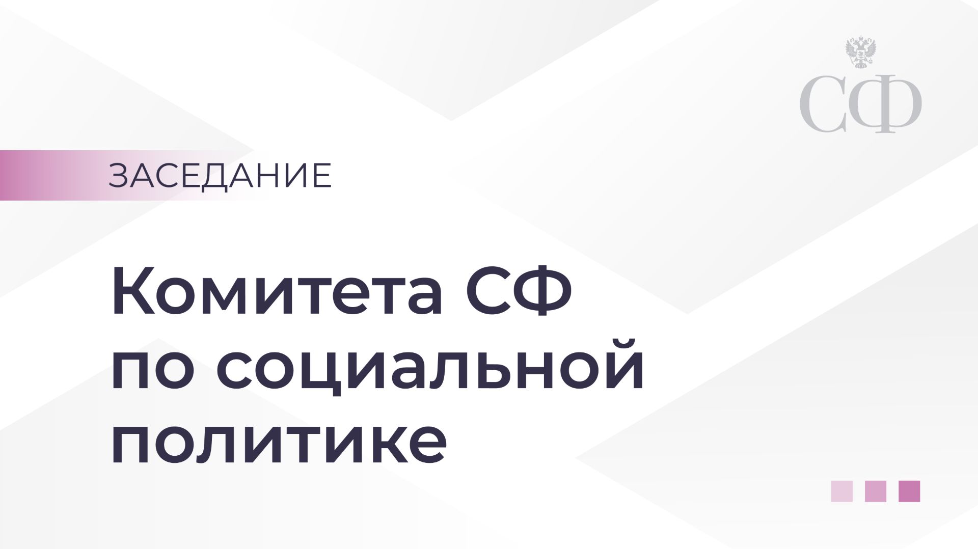 Заседание Комитета Совета Федерации по социальной политике смотреть онлайн
