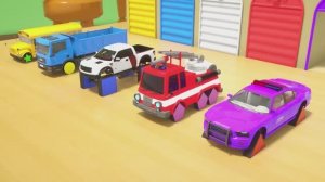 Изучаем цвета, формы и цифры! Колёса на машинках — цветные яйца и футбольные мячи — детские стишки и