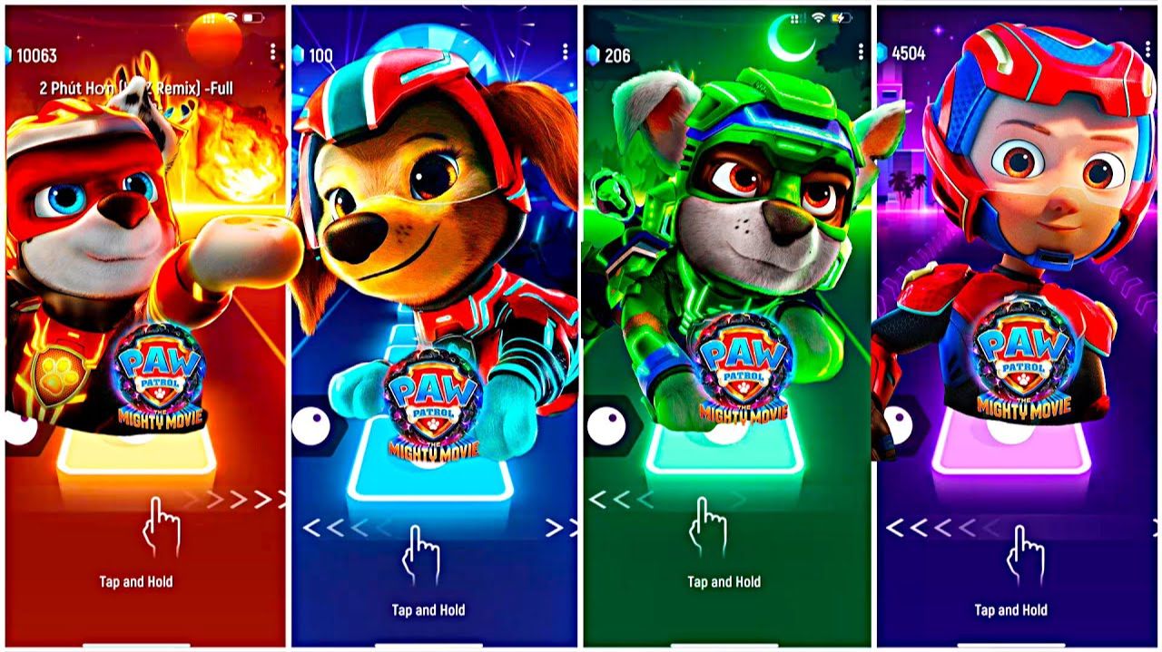 Мультики для Детей Щенячий Патруль Tiles Hop - МАРШАЛЛ, ЛИБЕРТИ, РОККИ, РАЙДЕР смотреть онлайн