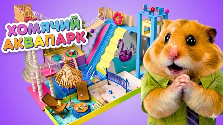 Рай для хомяков 🐹🏖️ Картонный аквапарк DIY смотреть онлайн