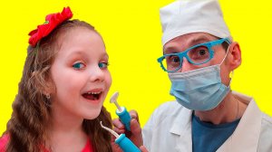 Детская песенка про дантиста - стоматолога или как правильно чистить зубы - Видео для малышей