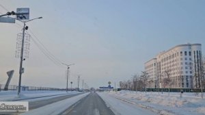 На машине по северному городу Салехард. ЖизньСеверян. Январь 2026. Ямало-Ненецкий АО