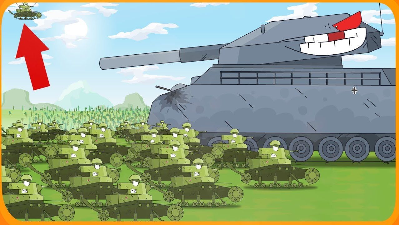 1 Гигант Ratte VS 1000 маленьких МС-1 • Мультики про танки смотреть онлайн
