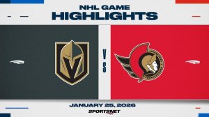 26.01.2026 | ОБЗОР МАТЧА | Оттава Сенаторз - Вегас Голден Найтс | Highlights