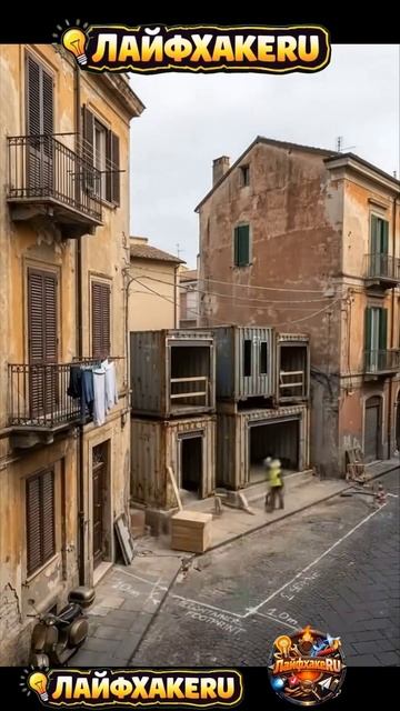 От ржавых контейнеров до дома в итальянском стиле _ Городская заполнение Timelapse#ЛайфхакеRU смотреть онлайн