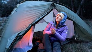 Одиночный поход в -7 , ночёвка с палаткой ,кемпинг.