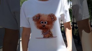 Яшка. Футболка с принтом и вышивкой