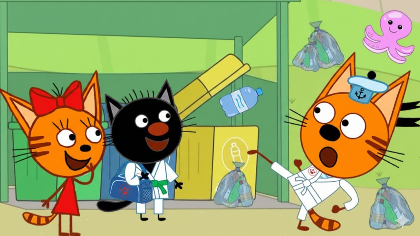 Три Кота — Мультфильм для Детей | Домашнии Приключения | Три Кота Мультик Смотреть |Развивающая Игра смотреть онлайн