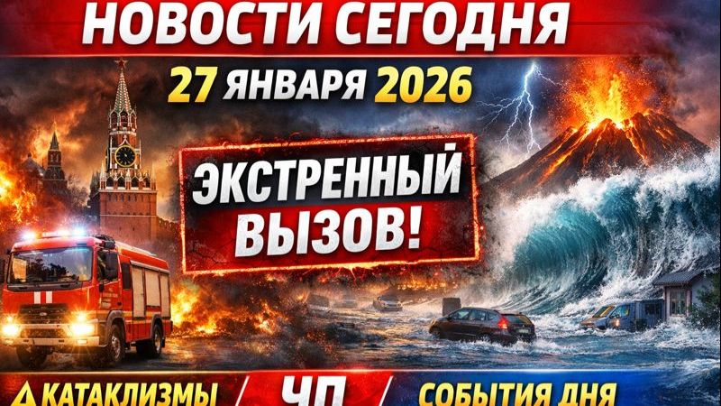 🍿 Новости Сегодня 27.01.2026 - Россия, Москва, Экстренный вызов новый выпуск, Катаклизмы, События смотреть онлайн